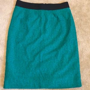 💝 Kelly Green Lace Like Pencil Skirt
